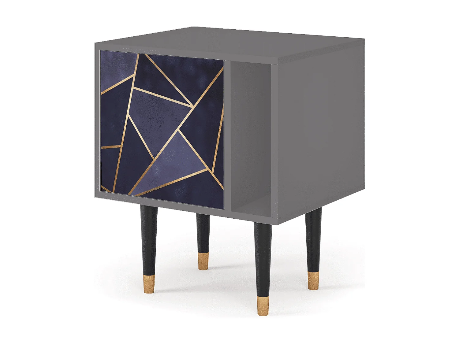 Table de nuit - 57х69х48 cm - S2 - The Amethyst, Gris