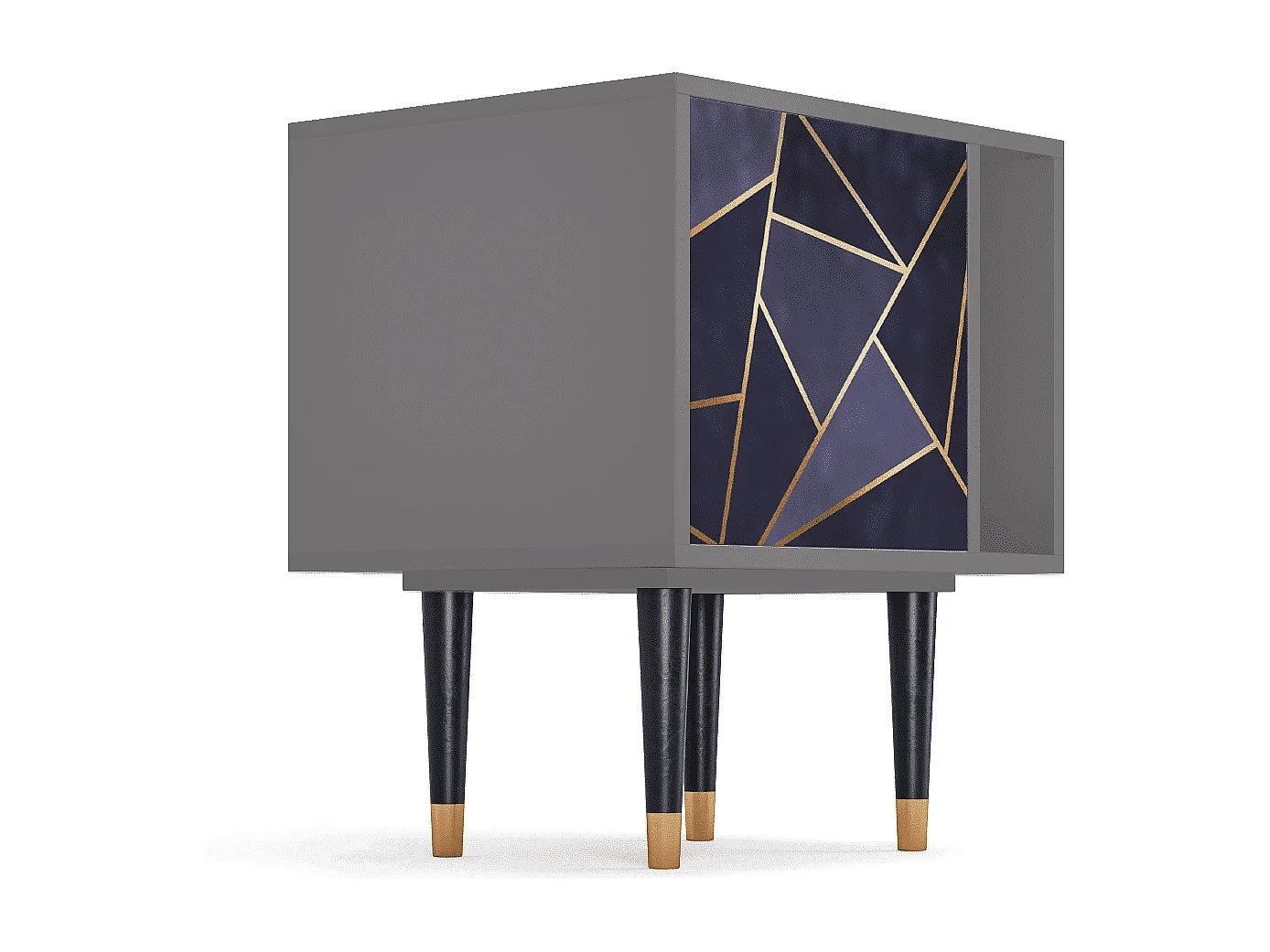 Table de nuit - 57х69х48 cm - S2 - The Amethyst, Gris