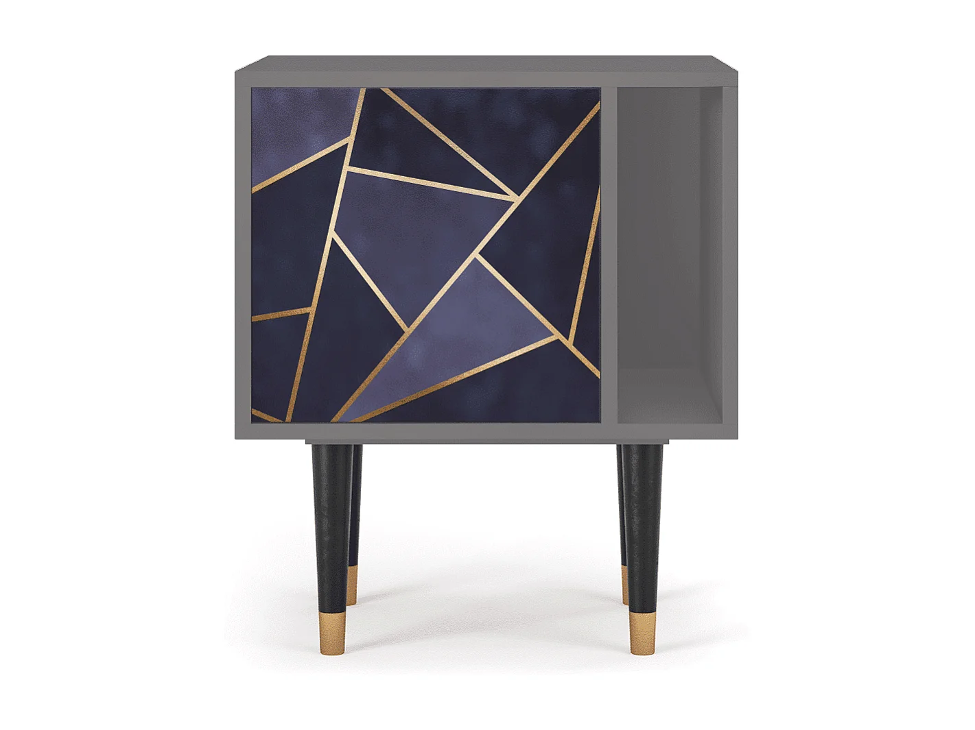 Table de nuit - 57х69х48 cm - S2 - The Amethyst, Gris