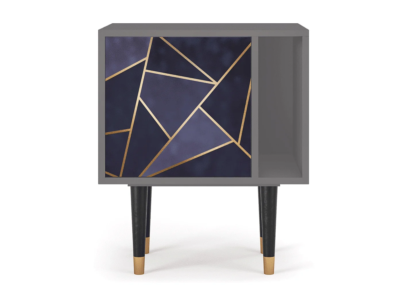 Table de nuit - 57х69х48 cm - S2 - The Amethyst, Gris