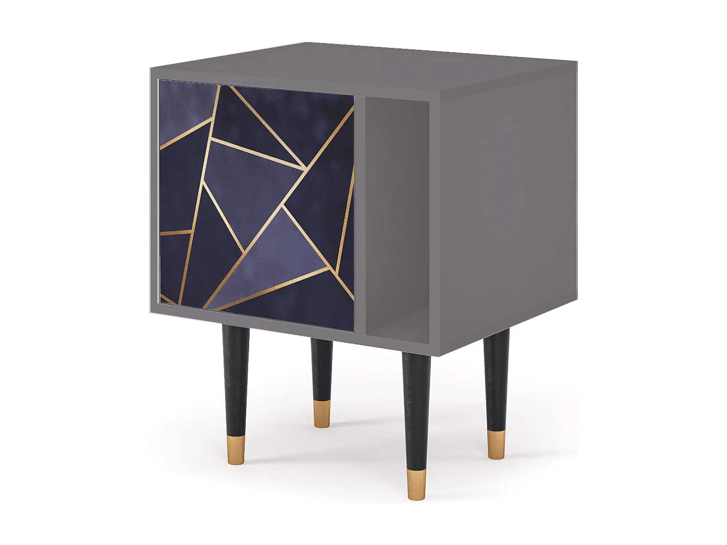 Table de nuit - 57х69х48 cm - S2 - The Amethyst, Gris