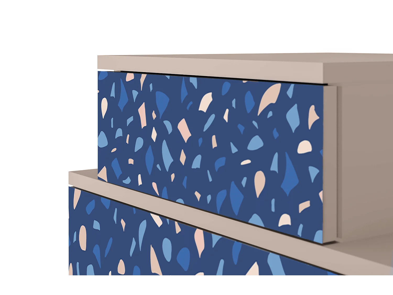 Stolik nocny - 58х58х41 cm - NS1 - Soap Whirpool, Latte