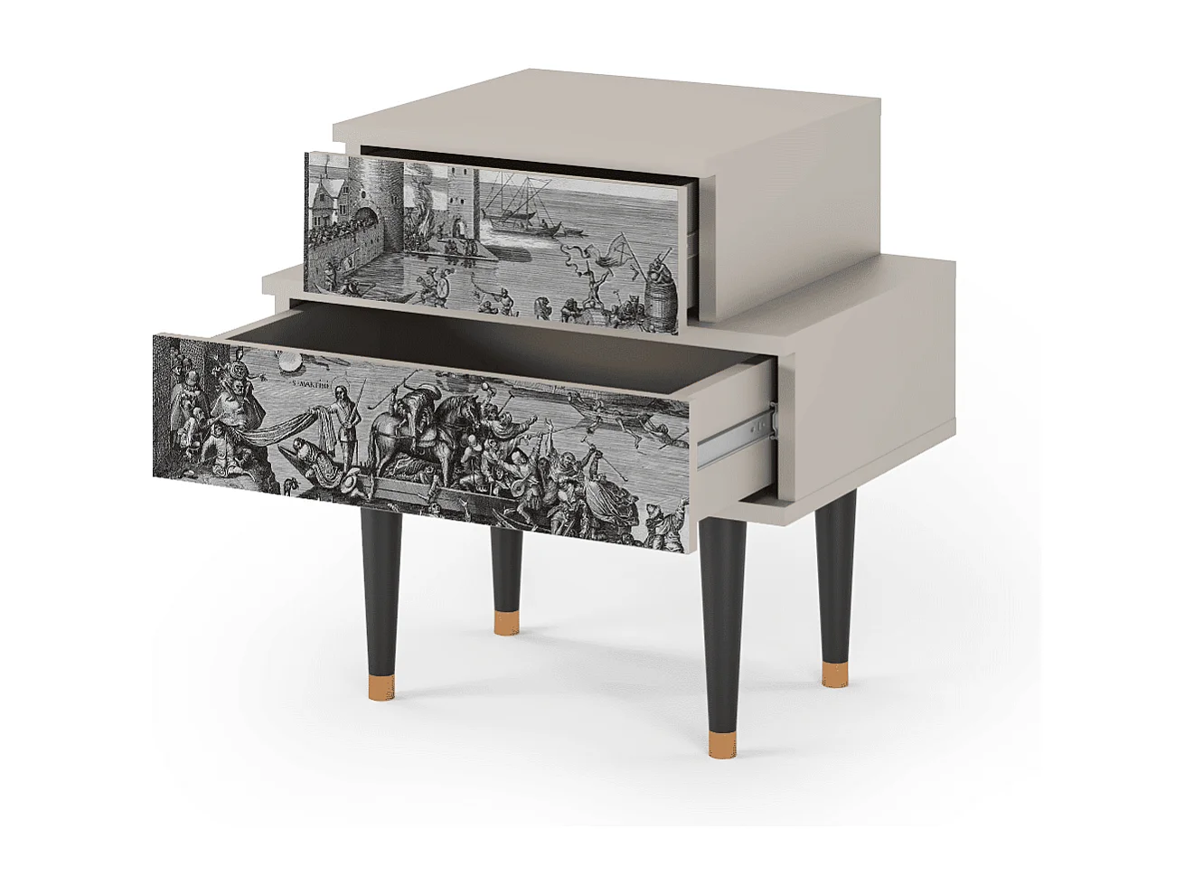 Table de nuit - 58х58х41 cm - NS1 - Saint Martin, Sable