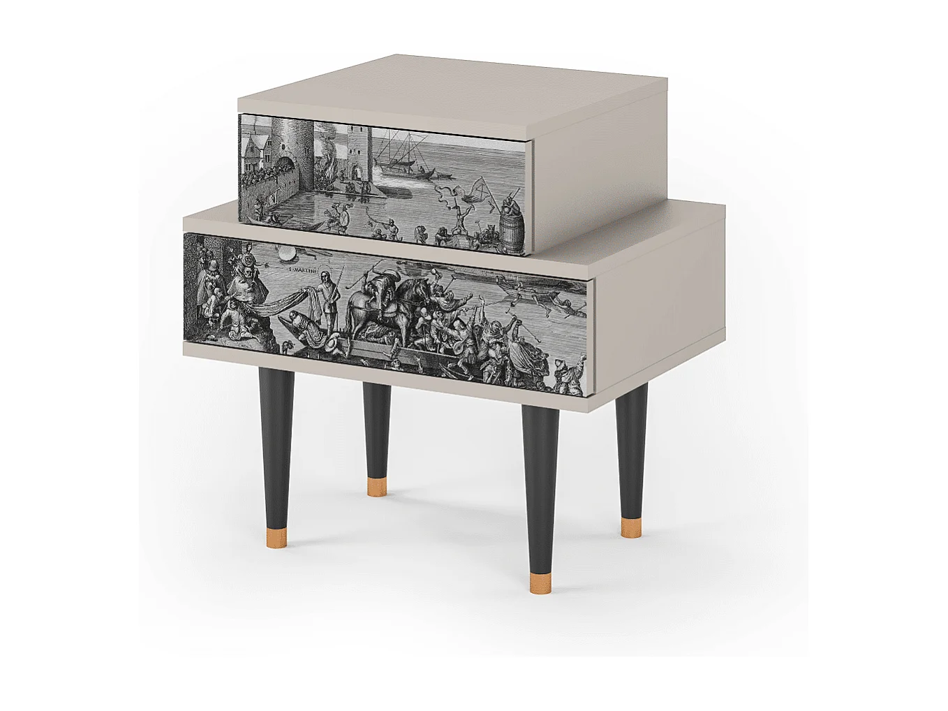 Table de nuit - 58х58х41 cm - NS1 - Saint Martin, Sable