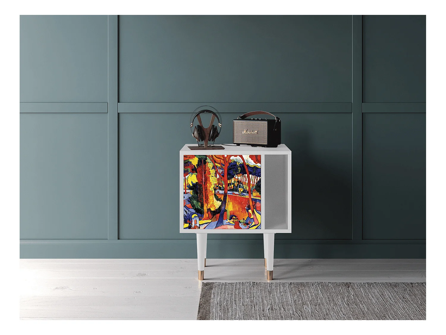 Nachttisch - 57х69х48 cm - S2 - The Turning Road, Weiß