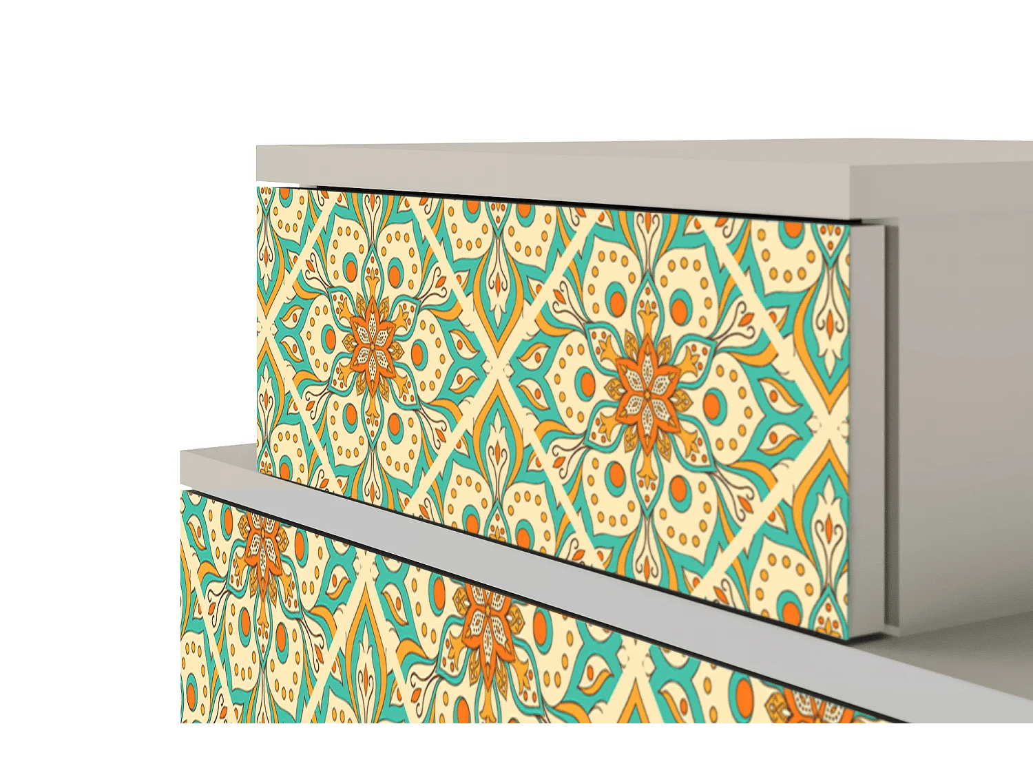 Table de nuit - 58х58х41 cm - NS1 - Hindu Daisy, Sable