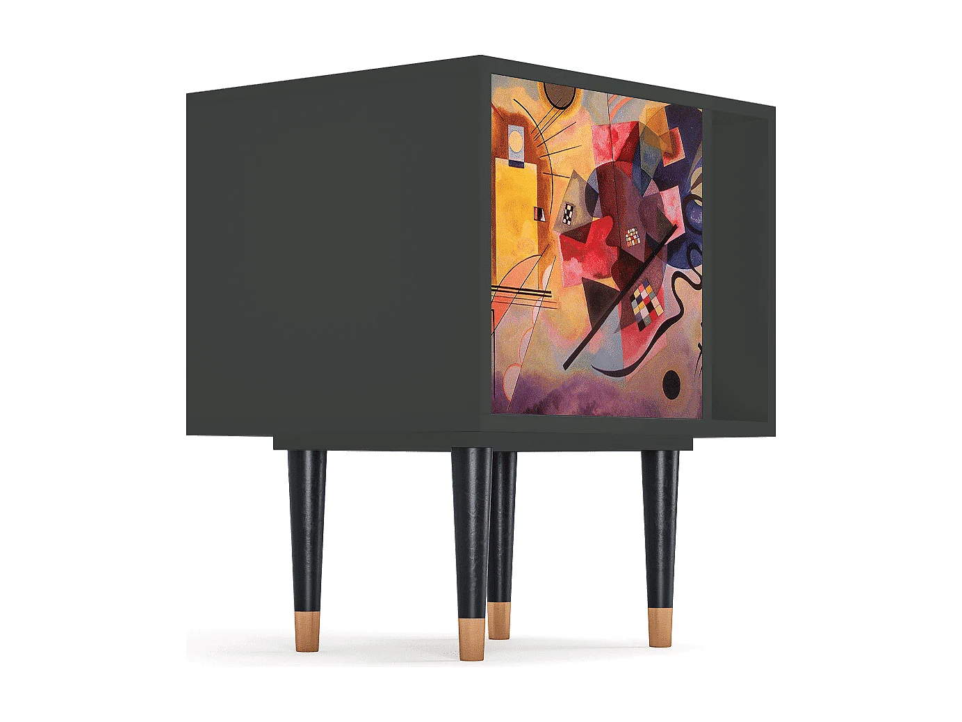 Stolik nocny - 57х69х48 cm - S2 - Modern Art, Antracyt