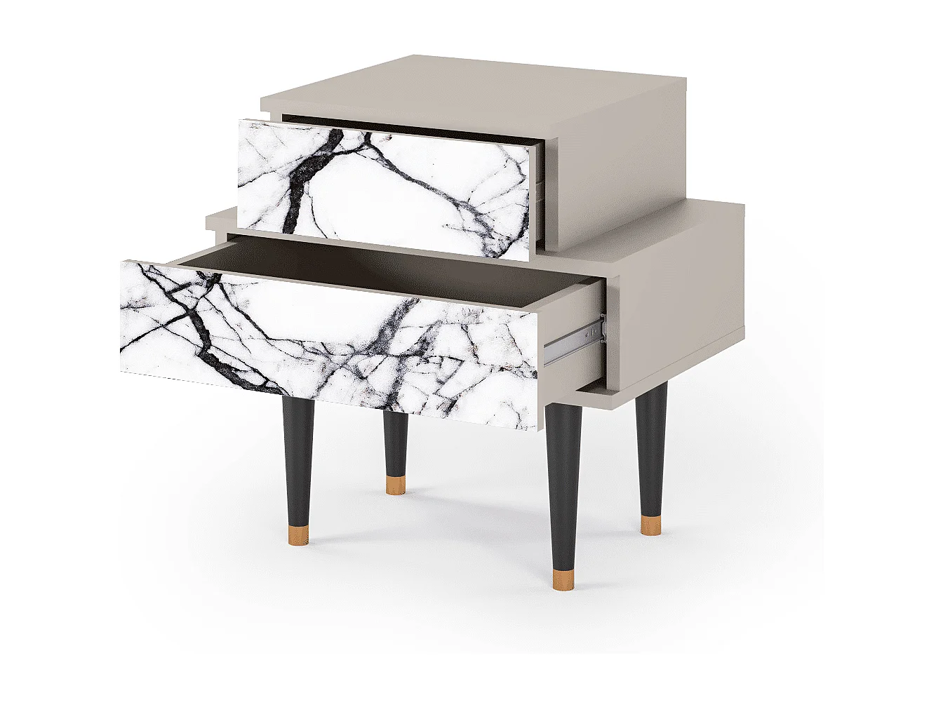 Nachttisch - 58х58х41 cm - NS1 - Raven Marble, Sand