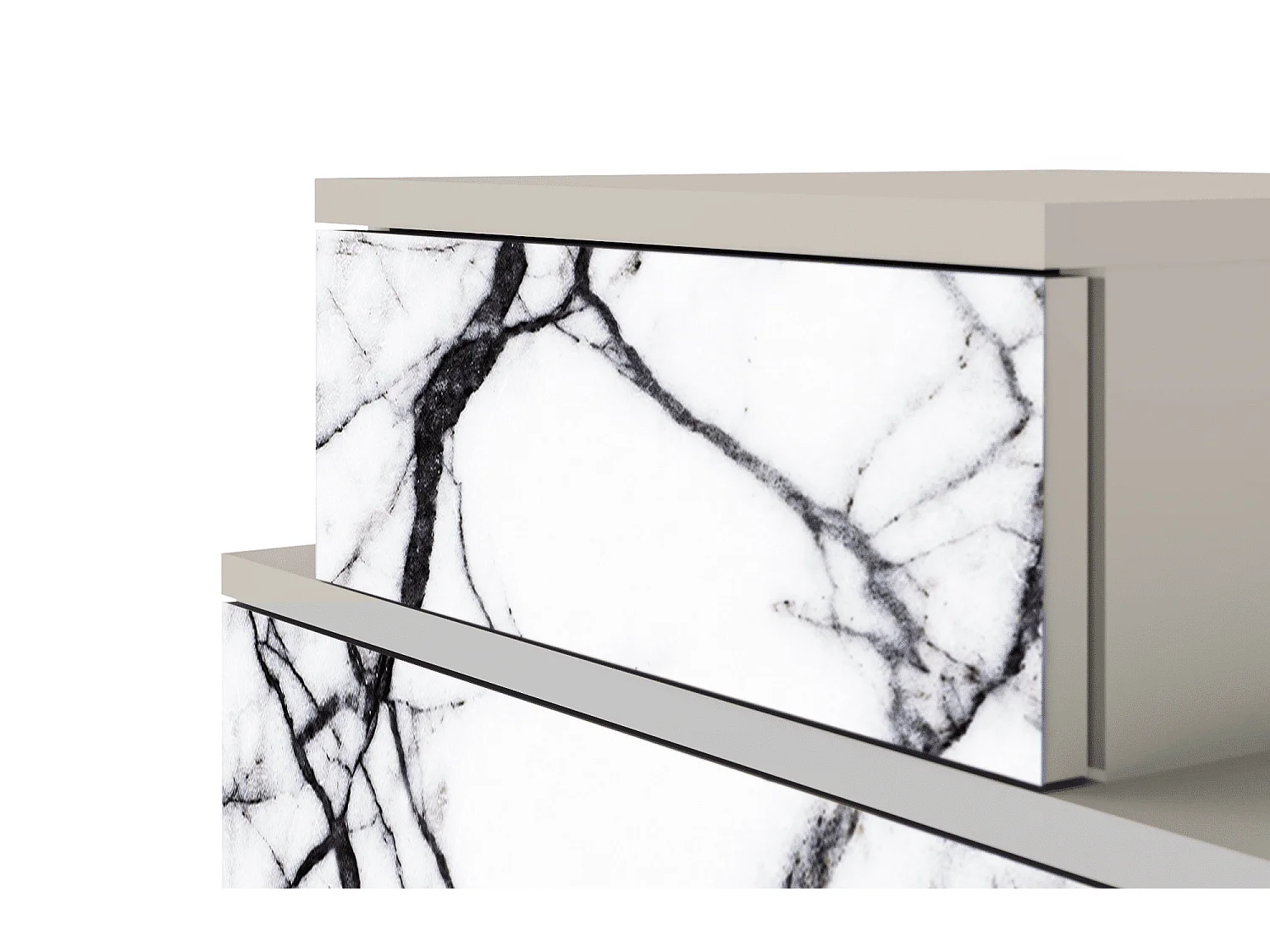 Nachtkastje - 58х58х41 cm - NS1 - Raven Marble, Zand