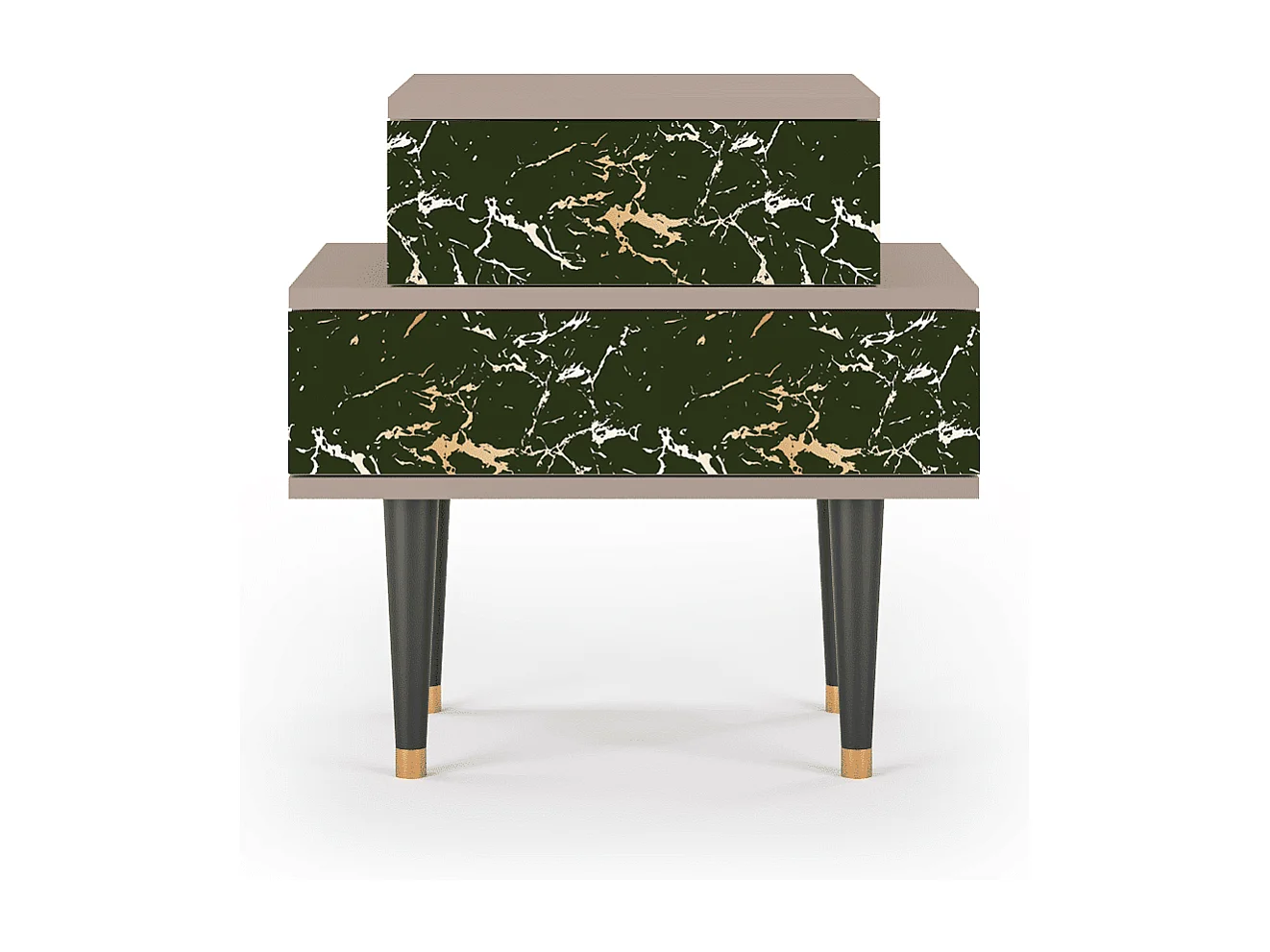 Criado-mudo - 58х58х41 cm - NS1 - Amazon Forest, Latte