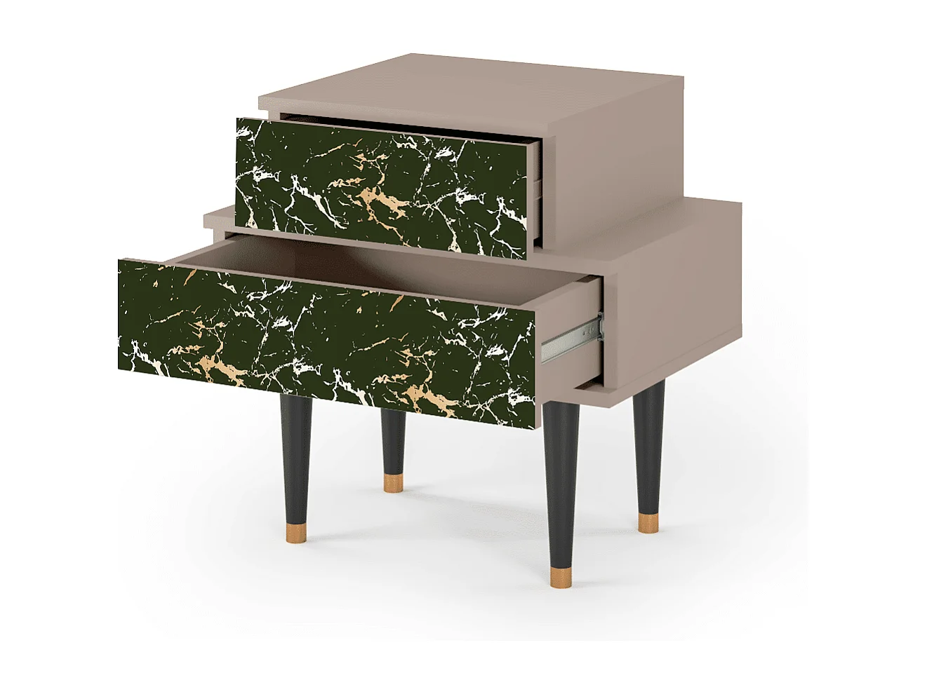 Criado-mudo - 58х58х41 cm - NS1 - Amazon Forest, Latte