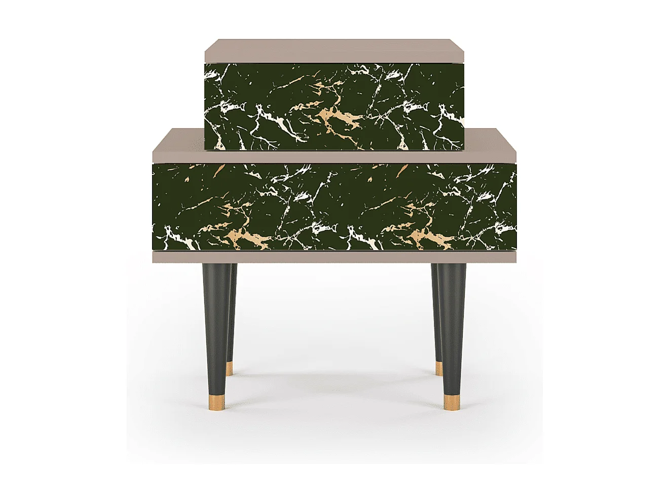 Stolik nocny - 58х58х41 cm - NS1 - Amazon Forest, Latte