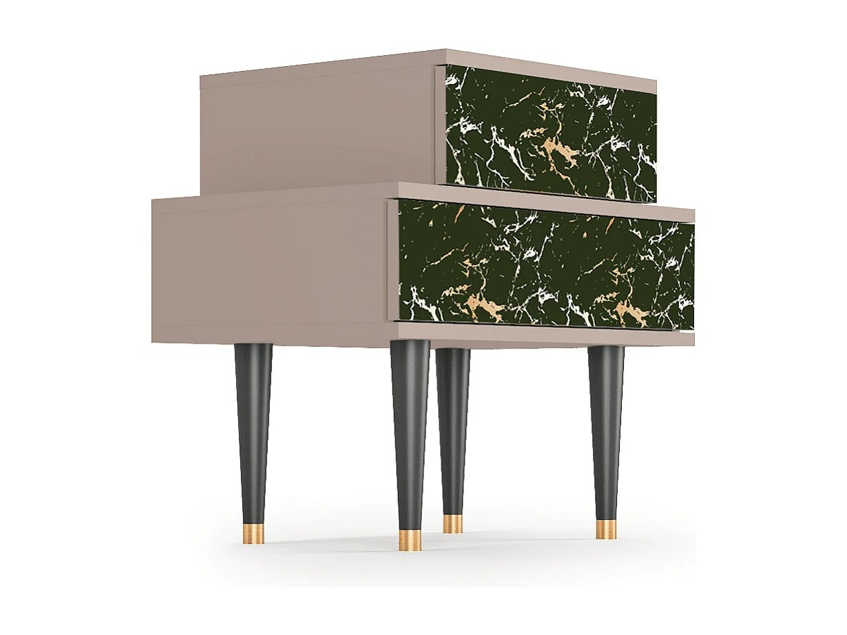 Stolik nocny - 58х58х41 cm - NS1 - Amazon Forest, Latte