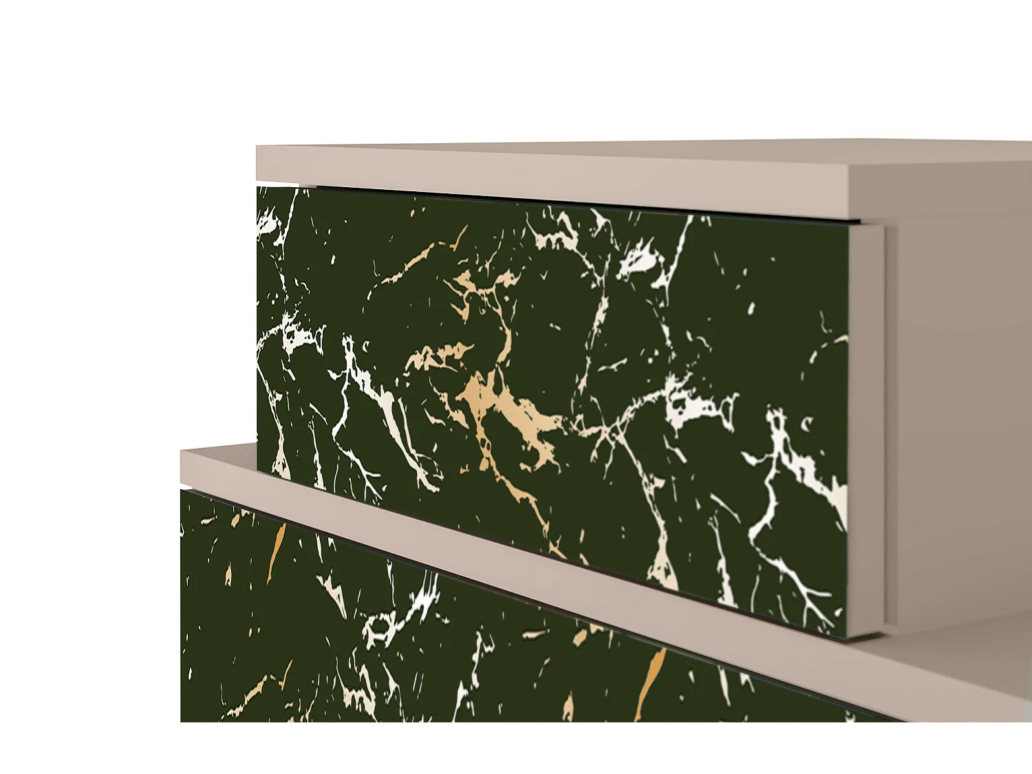 Stolik nocny - 58х58х41 cm - NS1 - Amazon Forest, Latte