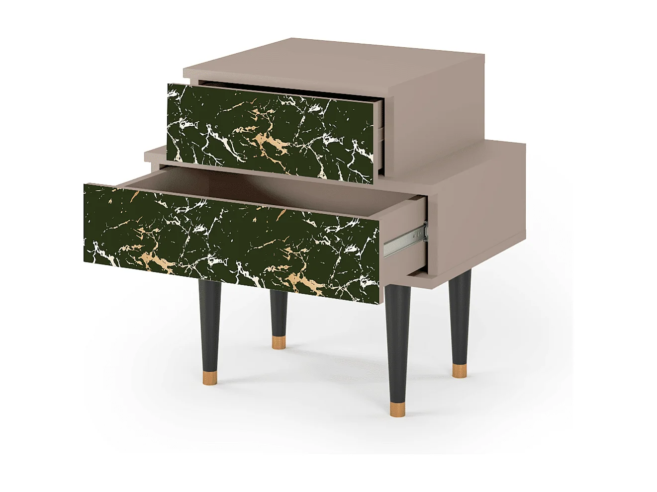 Stolik nocny - 58х58х41 cm - NS1 - Amazon Forest, Latte