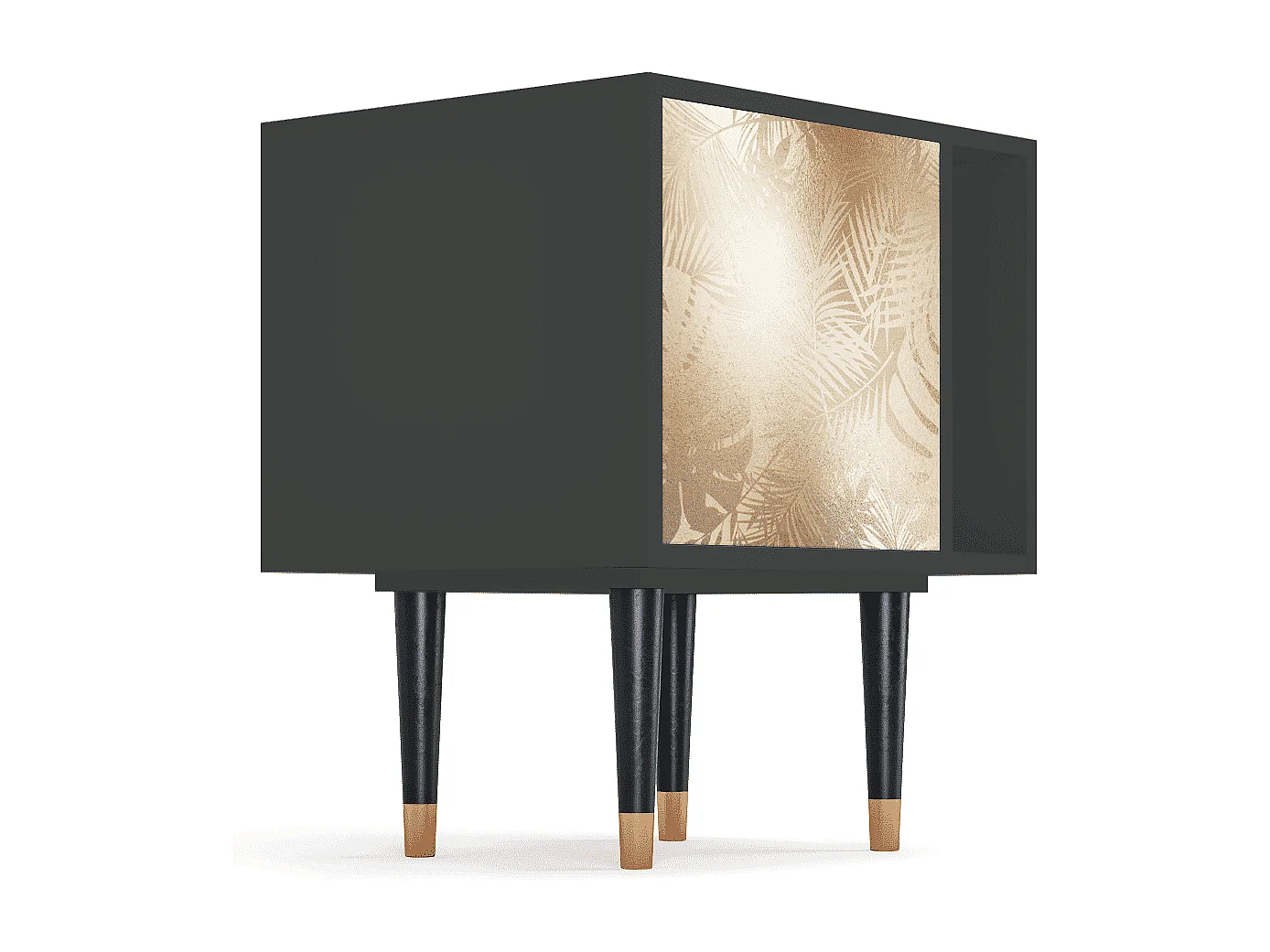 Stolik nocny - 57х69х48 cm - S2 - Plant of the Dessert, Antracyt