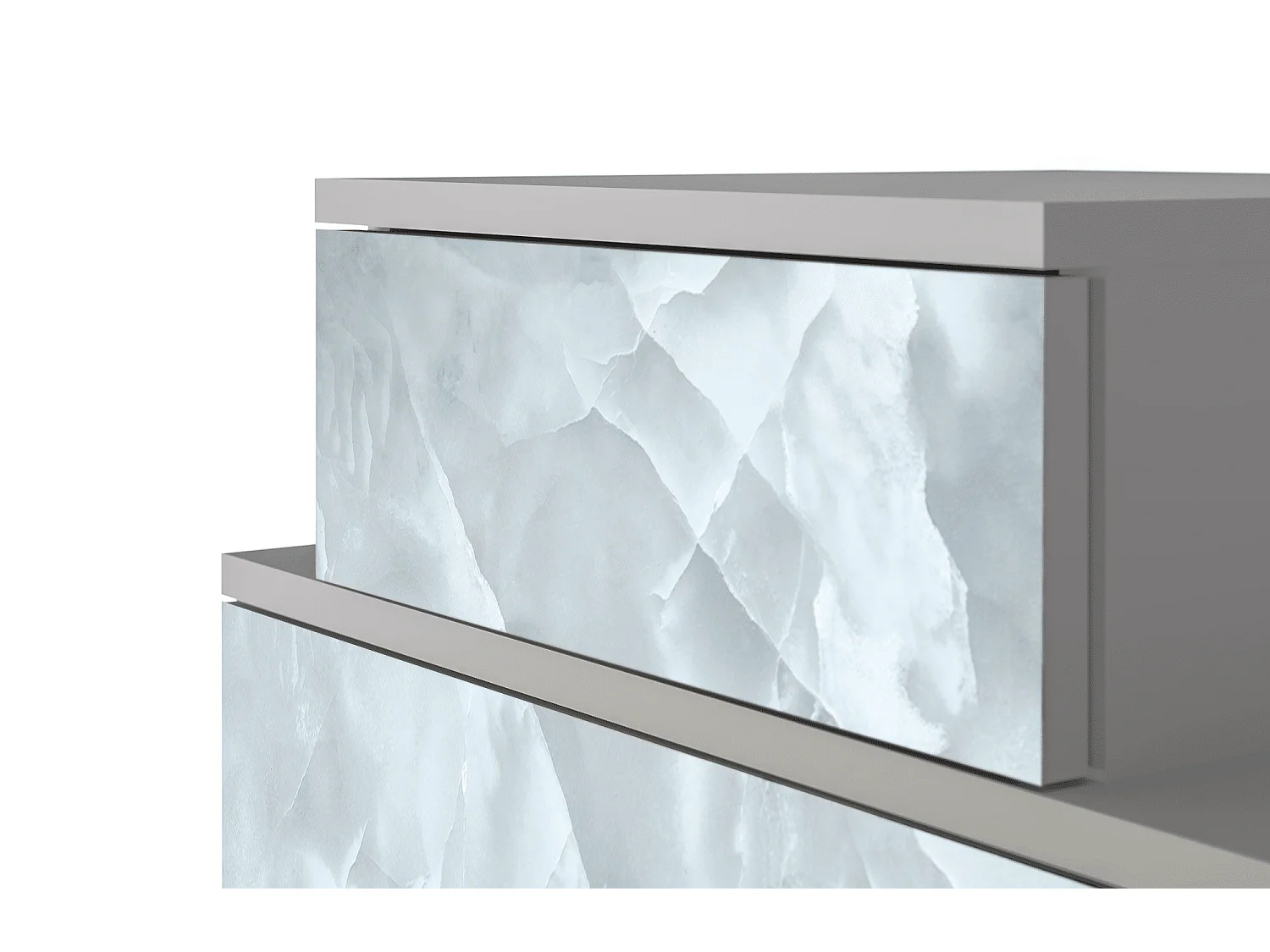 Table de nuit - 58х58х41 cm - NS1 - The Onyx, Gris