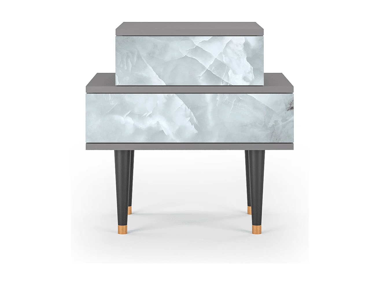 Table de nuit - 58х58х41 cm - NS1 - The Onyx, Gris