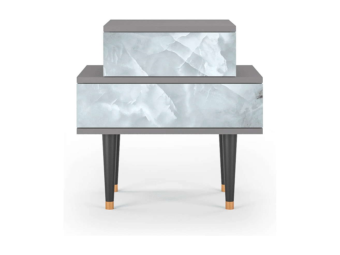 Table de nuit - 58х58х41 cm - NS1 - The Onyx, Gris