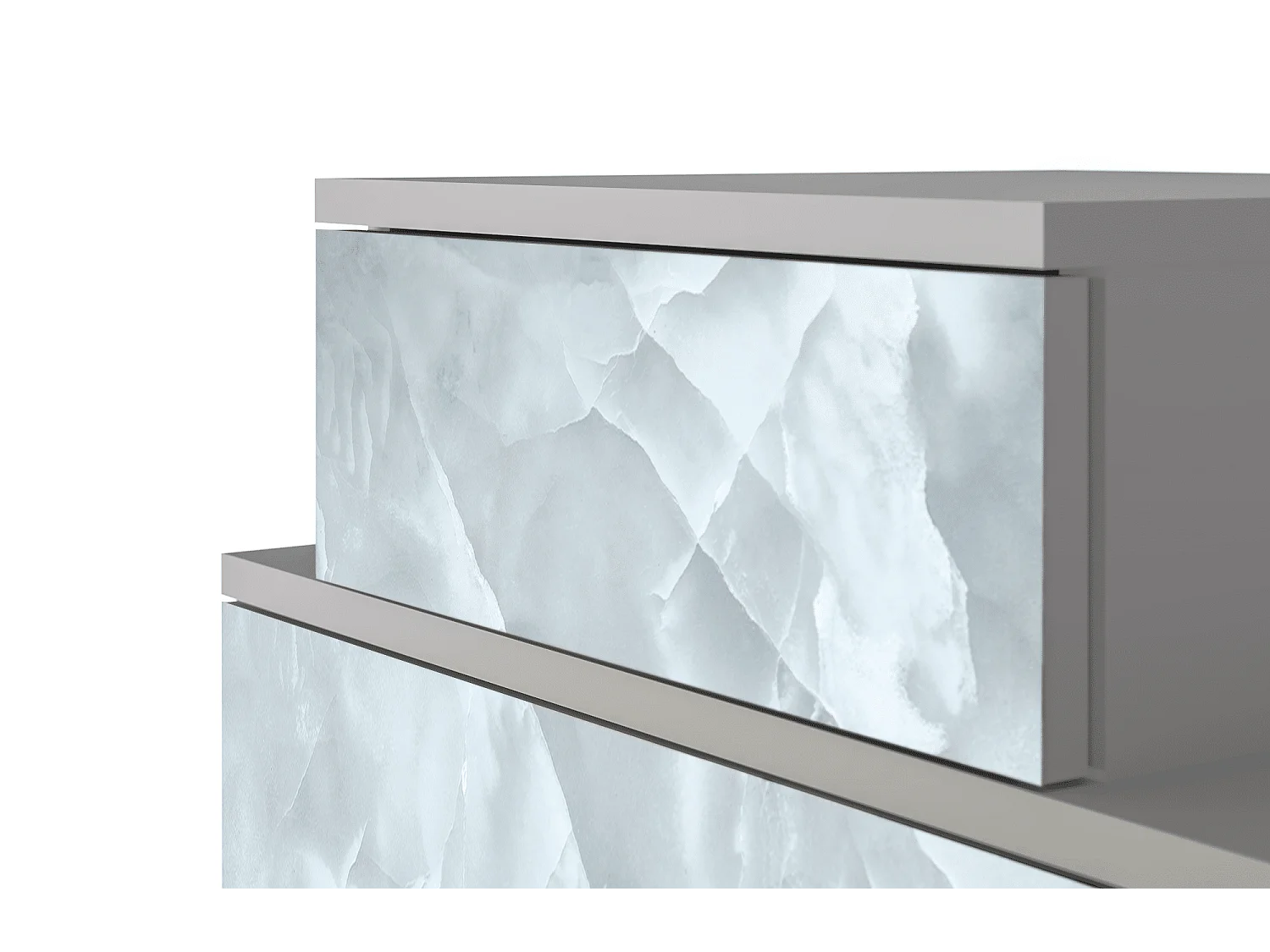 Table de nuit - 58х58х41 cm - NS1 - The Onyx, Gris