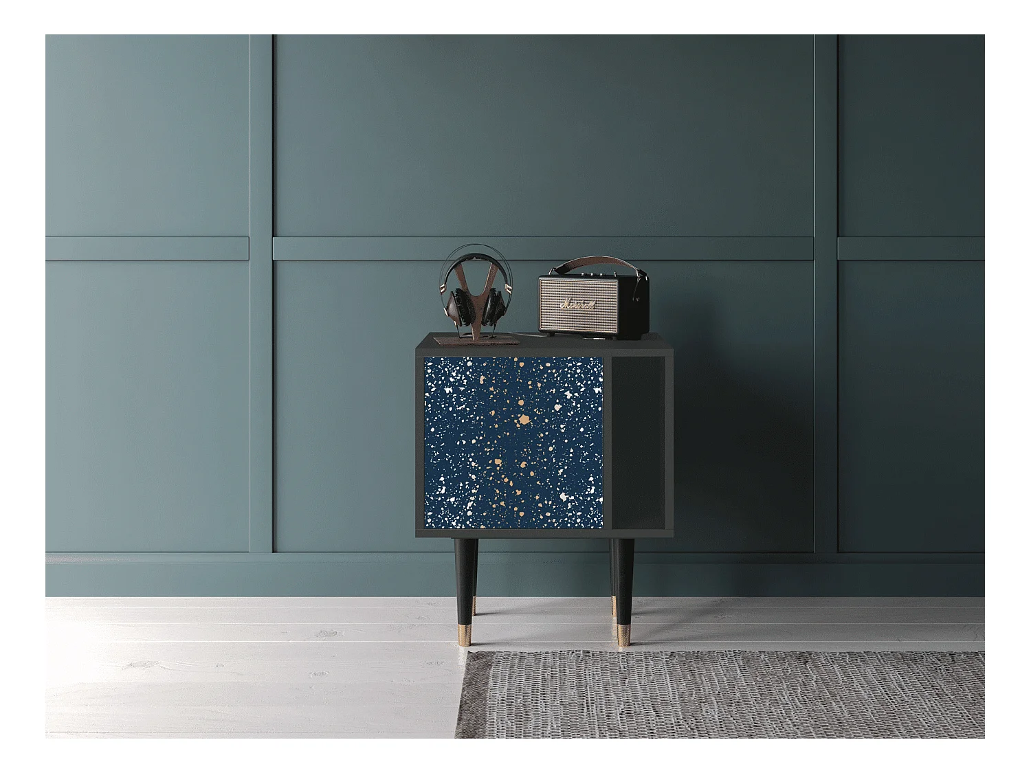 Mesita de noche - 57х69х48 cm - S2 - Starfall, Antracita