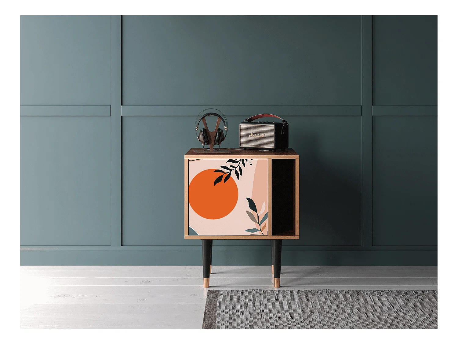 Table de nuit - 57х69х48 cm - S2 - Artwork, Noyer