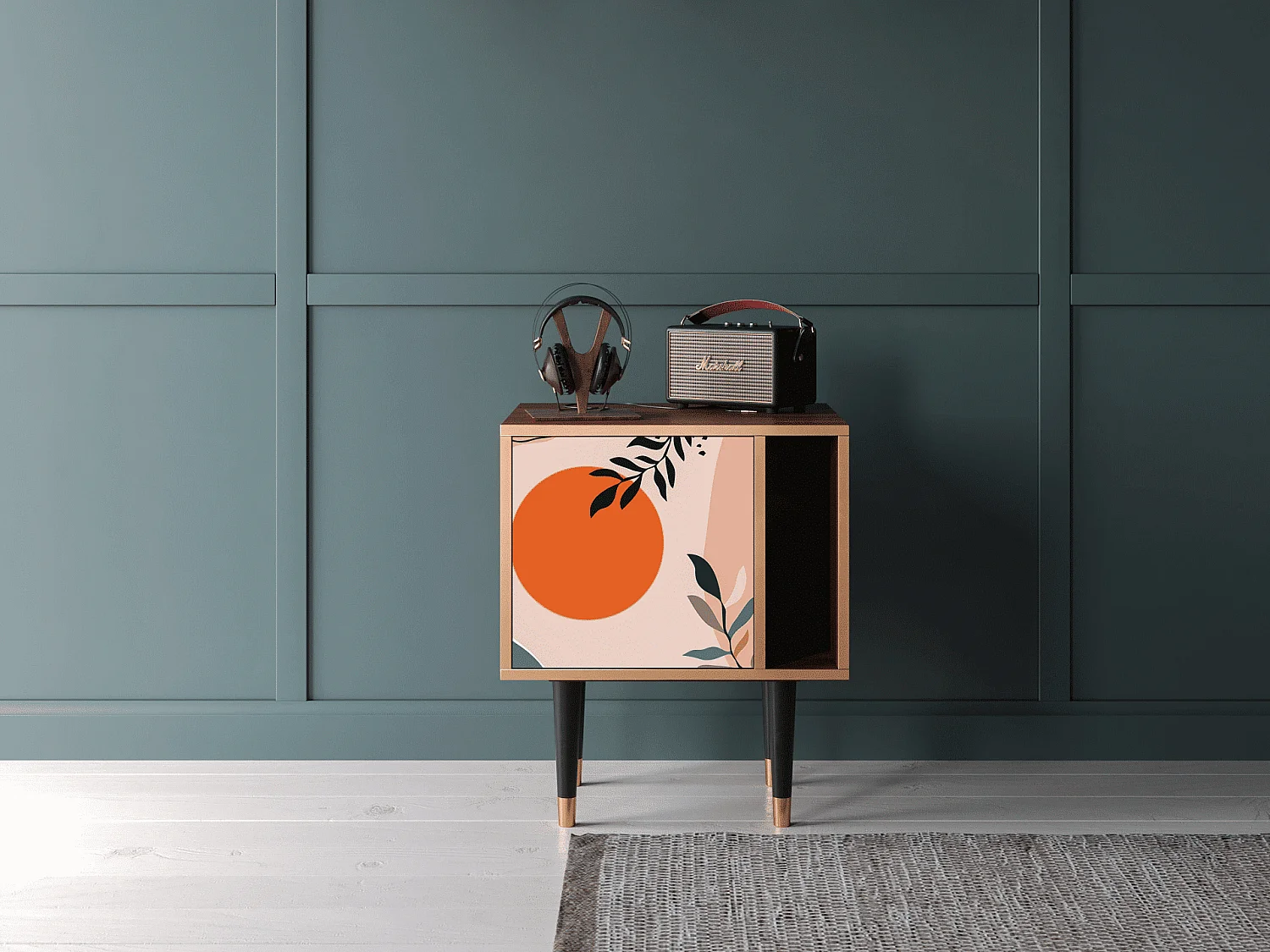 Table de nuit - 57х69х48 cm - S2 - Artwork, Noyer