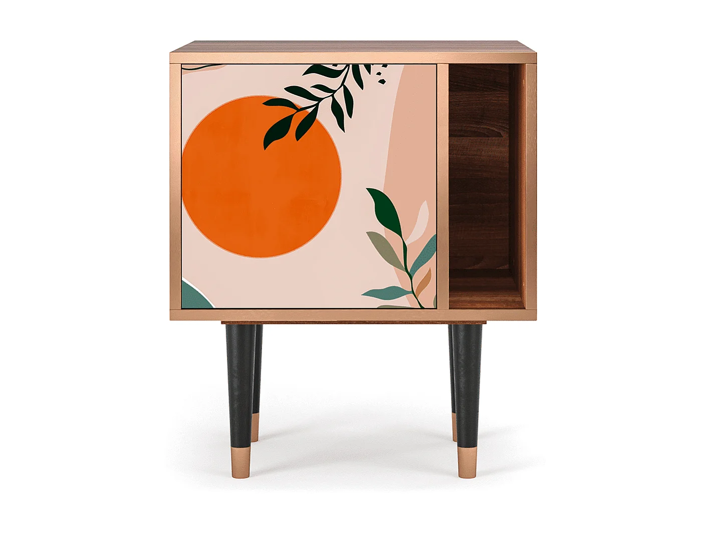 Stolik nocny - 57х69х48 cm - S2 - Artwork, Orzech