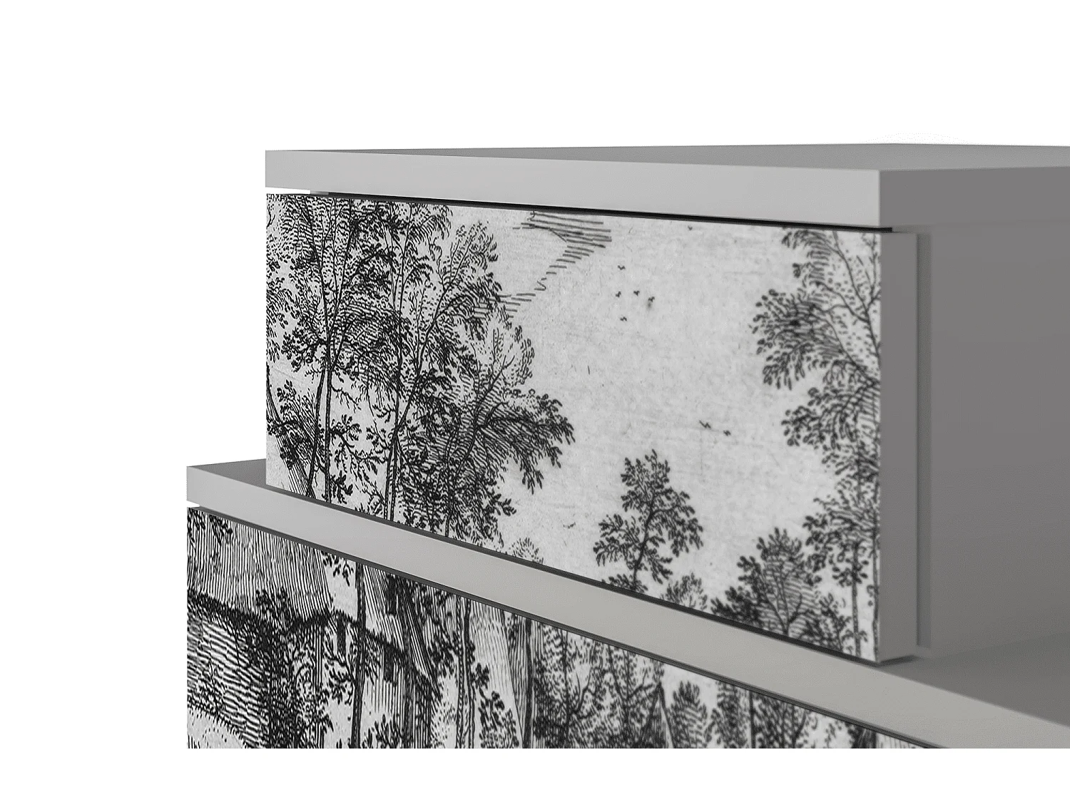 Table de nuit - 58х58х41 cm - NS1 - Village Road, Gris