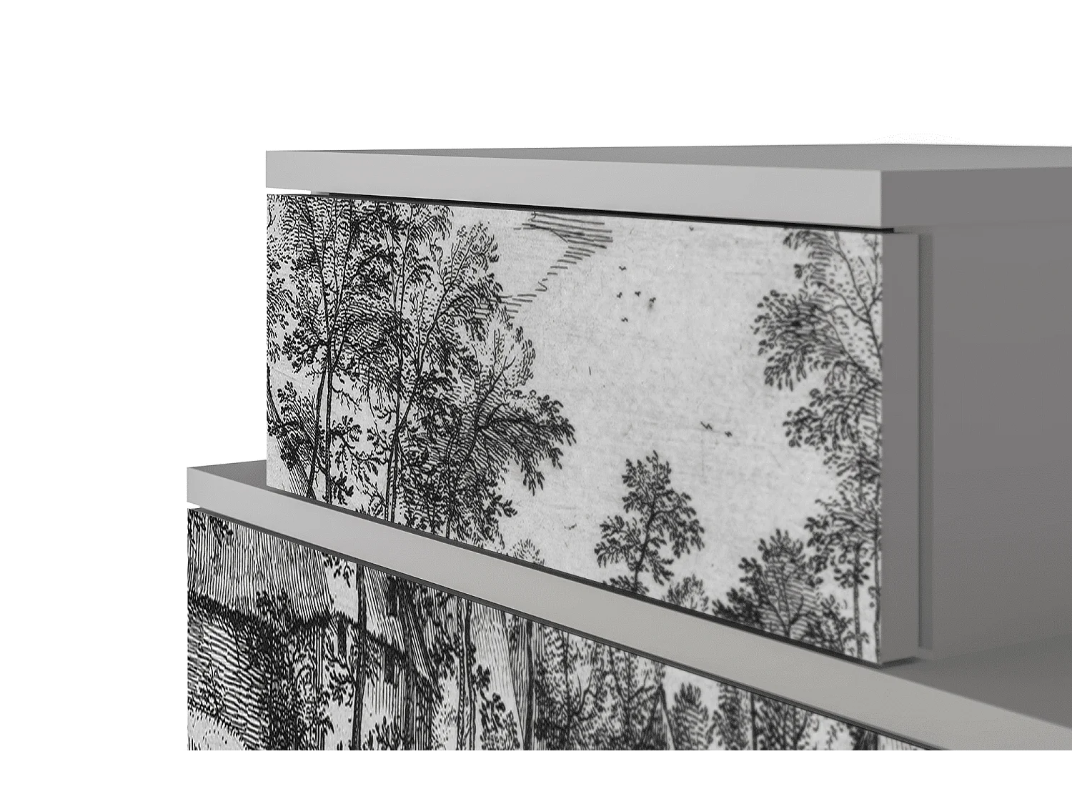 Criado-mudo - 58х58х41 cm - NS1 - Village Road, Cinza