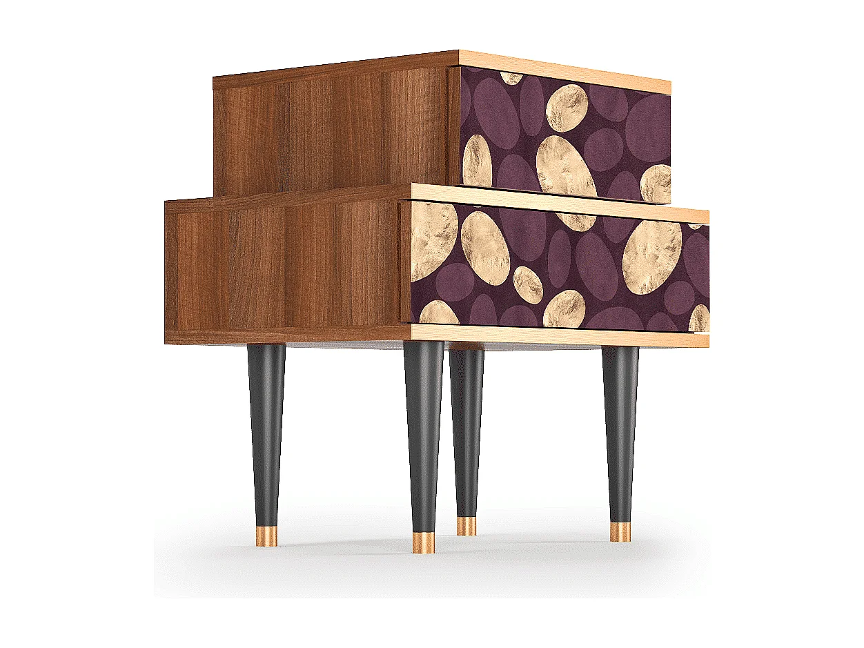 Table de nuit - 58х58х41 cm - NS1 - Fine Wine, Noyer