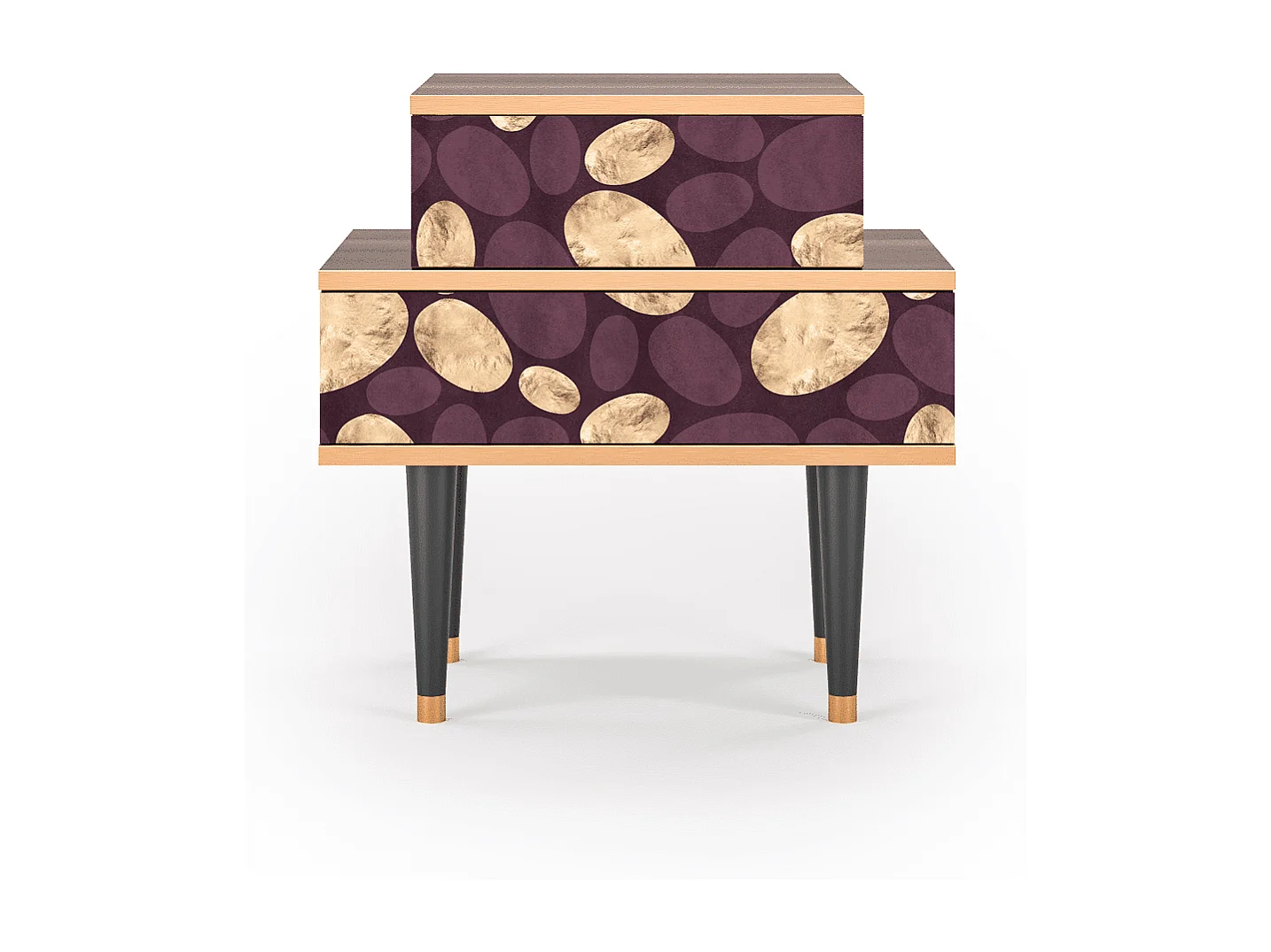 Table de nuit - 58х58х41 cm - NS1 - Fine Wine, Noyer