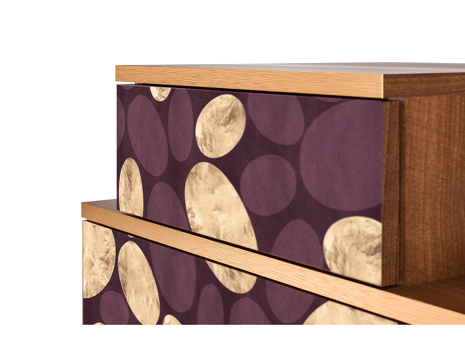 Table de nuit - 58х58х41 cm - NS1 - Fine Wine, Noyer