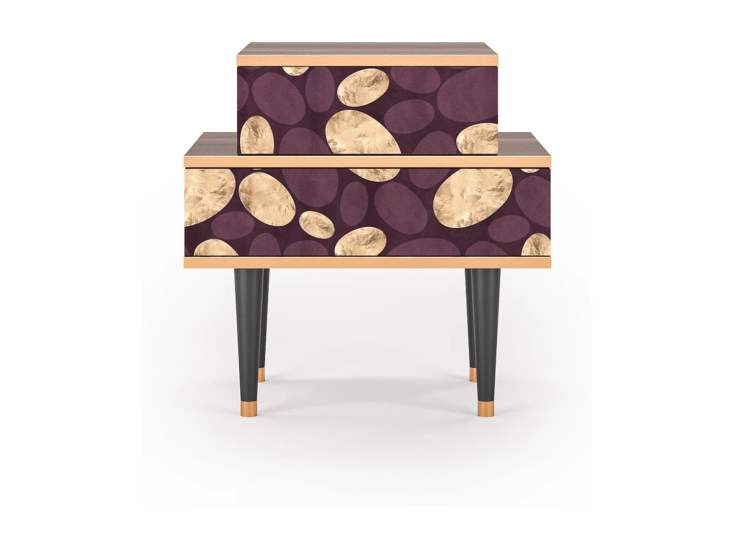 Table de nuit - 58х58х41 cm - NS1 - Fine Wine, Noyer