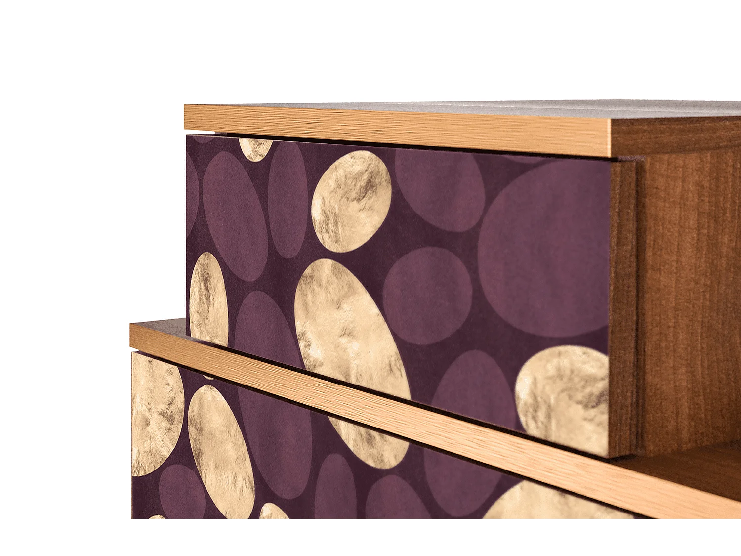 Table de nuit - 58х58х41 cm - NS1 - Fine Wine, Noyer