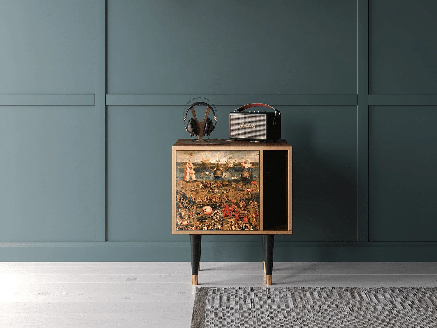 Table de nuit - 57х69х48 cm - S2 - Garden of Delights , Noyer