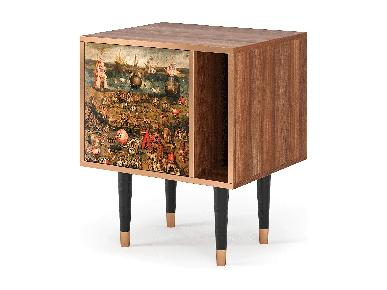 Nachtkastje - 57х69х48 cm - S2 - Garden of Delights , Walnoot