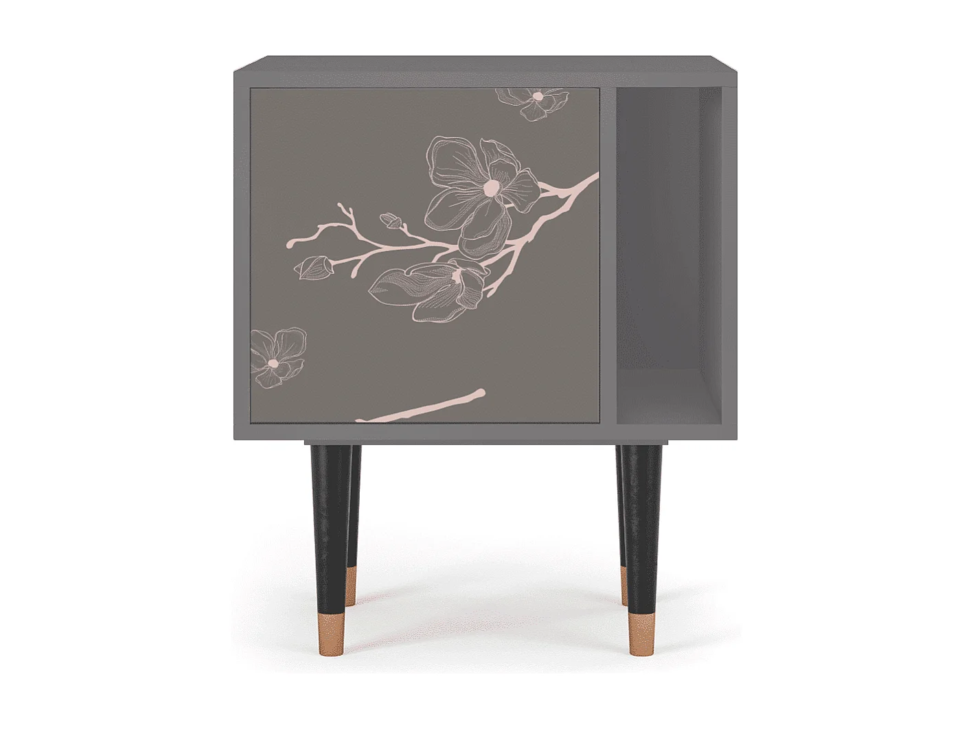 Table de nuit - 57х69х48 cm - S2 - Cherry Blossom, Gris