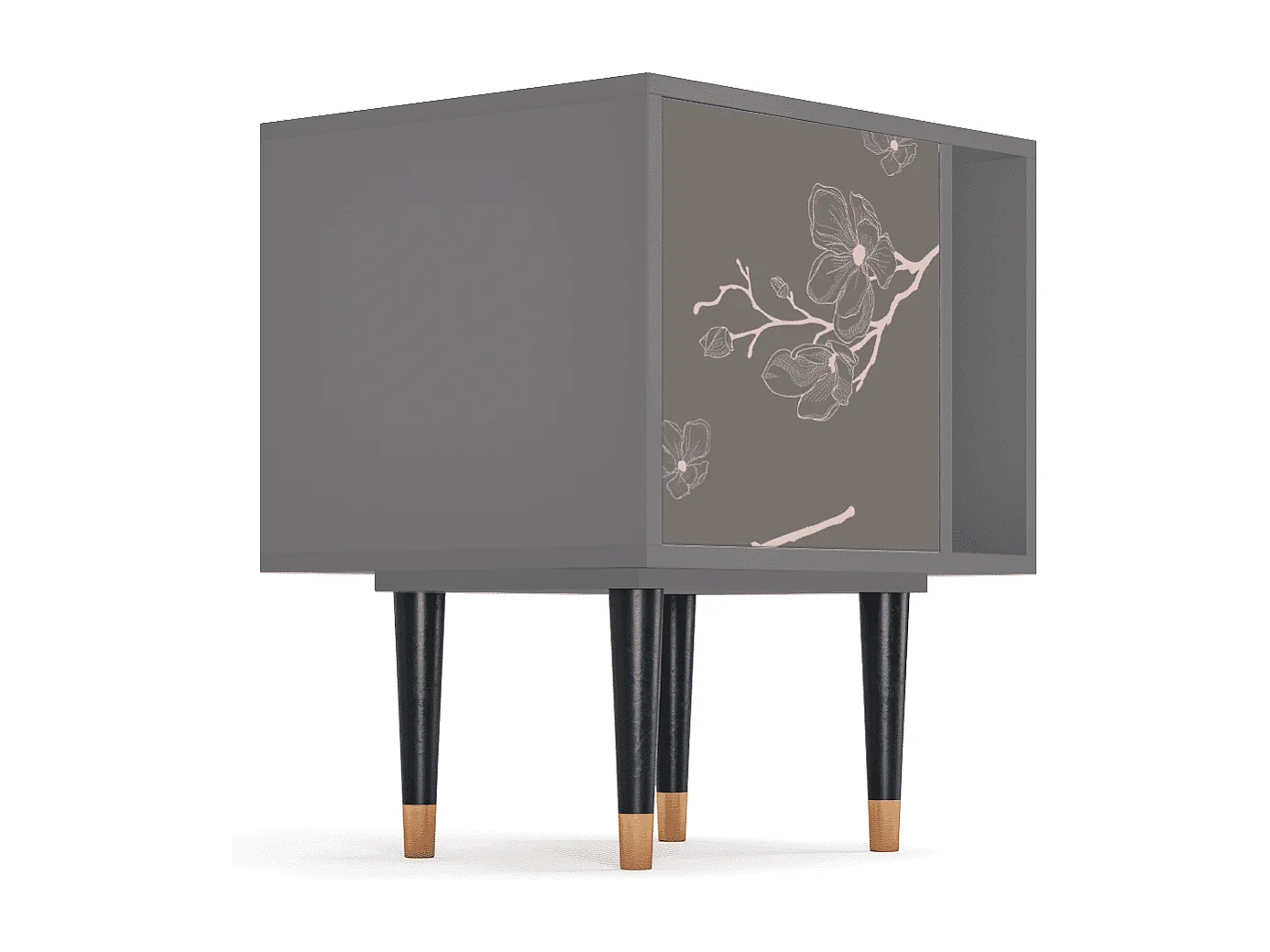 Stolik nocny - 57х69х48 cm - S2 - Cherry Blossom, Szary