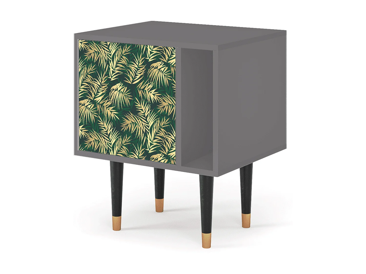 Table de nuit - 57х69х48 cm - S2 - Sunny Palm Tree, Gris