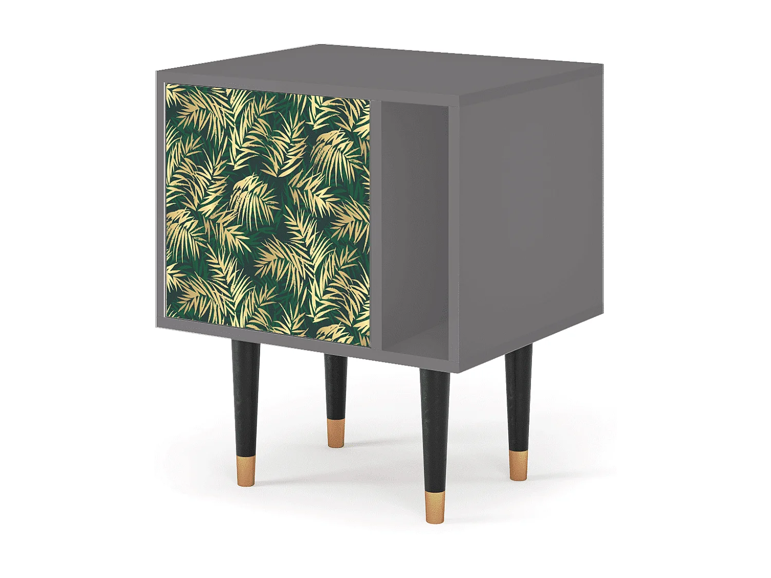 Table de nuit - 57х69х48 cm - S2 - Sunny Palm Tree, Gris