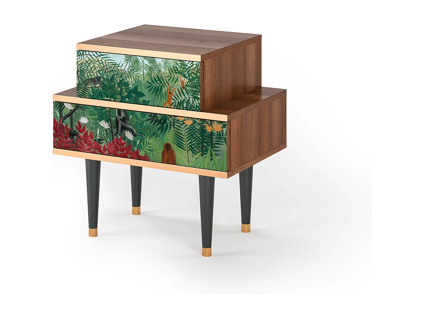 Criado-mudo - 58х58х41 cm - NS1 - Jungles in Paris, Nogueira