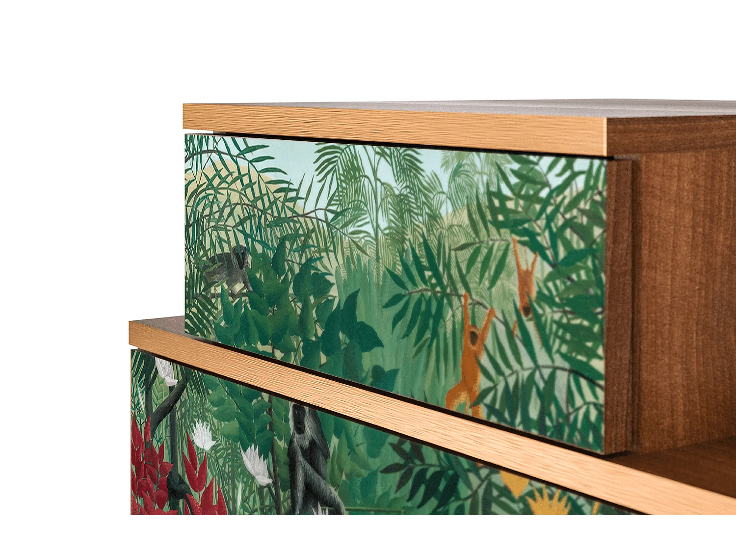 Criado-mudo - 58х58х41 cm - NS1 - Jungles in Paris, Nogueira