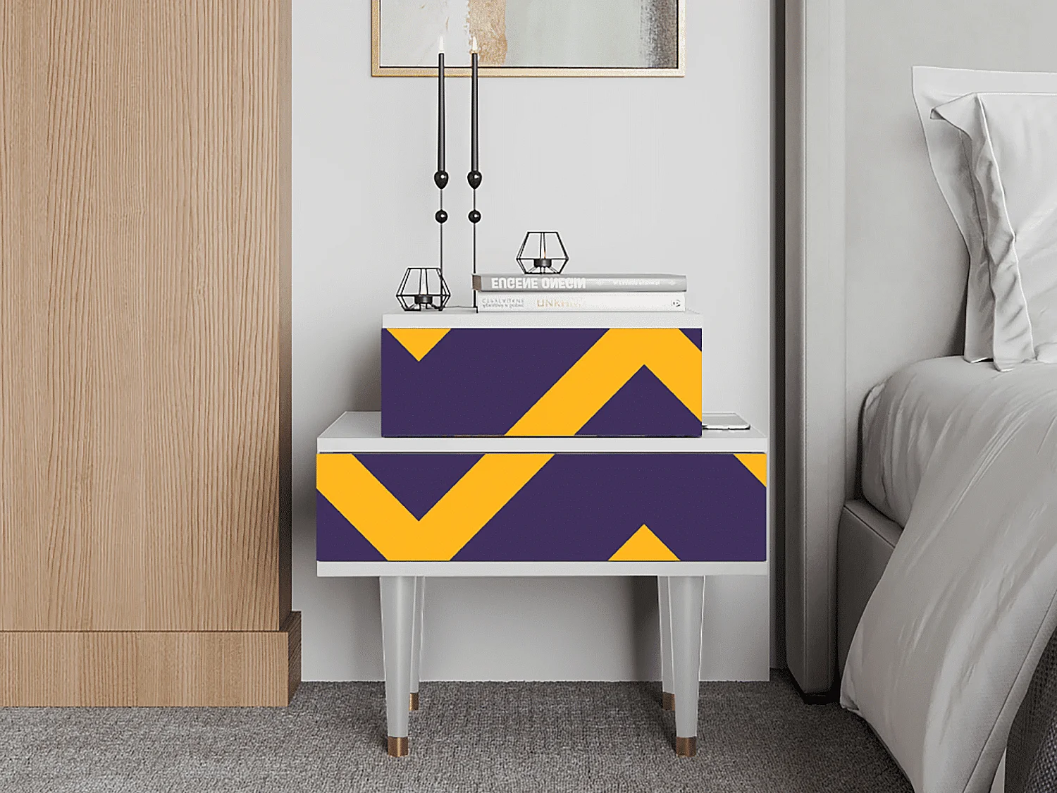 Nachtkastje - 58х58х41 cm - NS1 - The Brightest Way, Wit