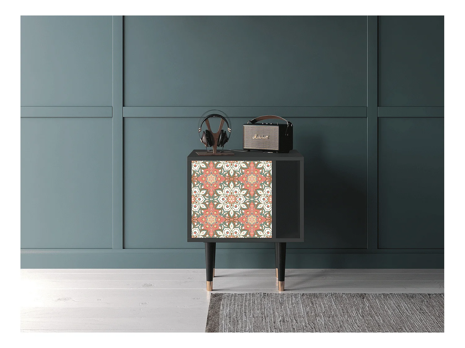 Nachtkastje - 57х69х48 cm - S2 - Peach Grove, Antraciet
