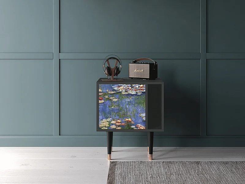 Table de nuit - 57х69х48 cm - S2 - The water lily pond  , Anthracite