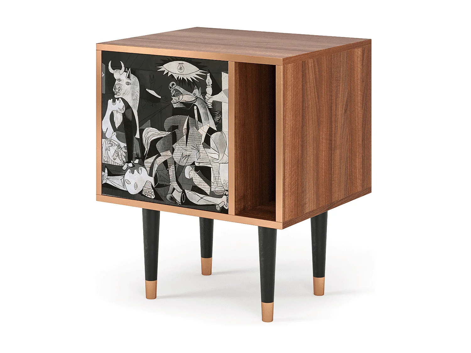 Table de nuit - 57х69х48 cm - S2 - Guernica by Picasso, Noyer