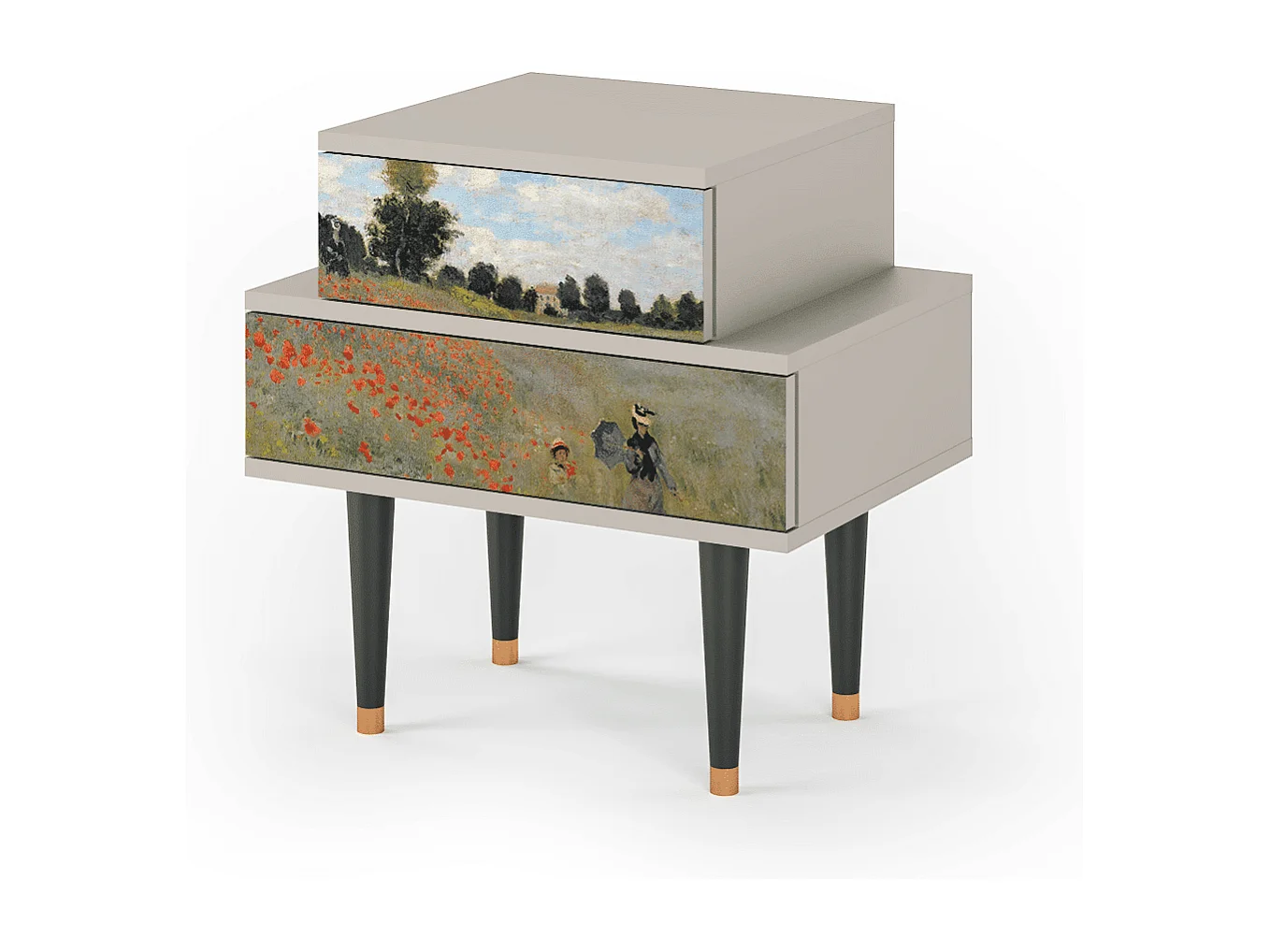 Nachttisch - 58х58х41 cm - NS1 - The Poppy Field   , Sand