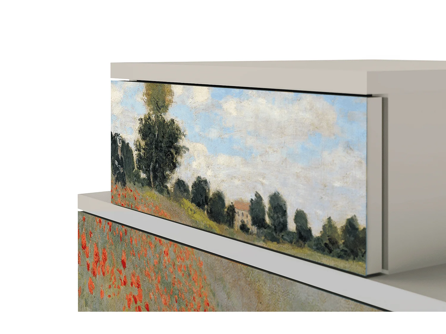 Table de nuit - 58х58х41 cm - NS1 - The Poppy Field   , Sable