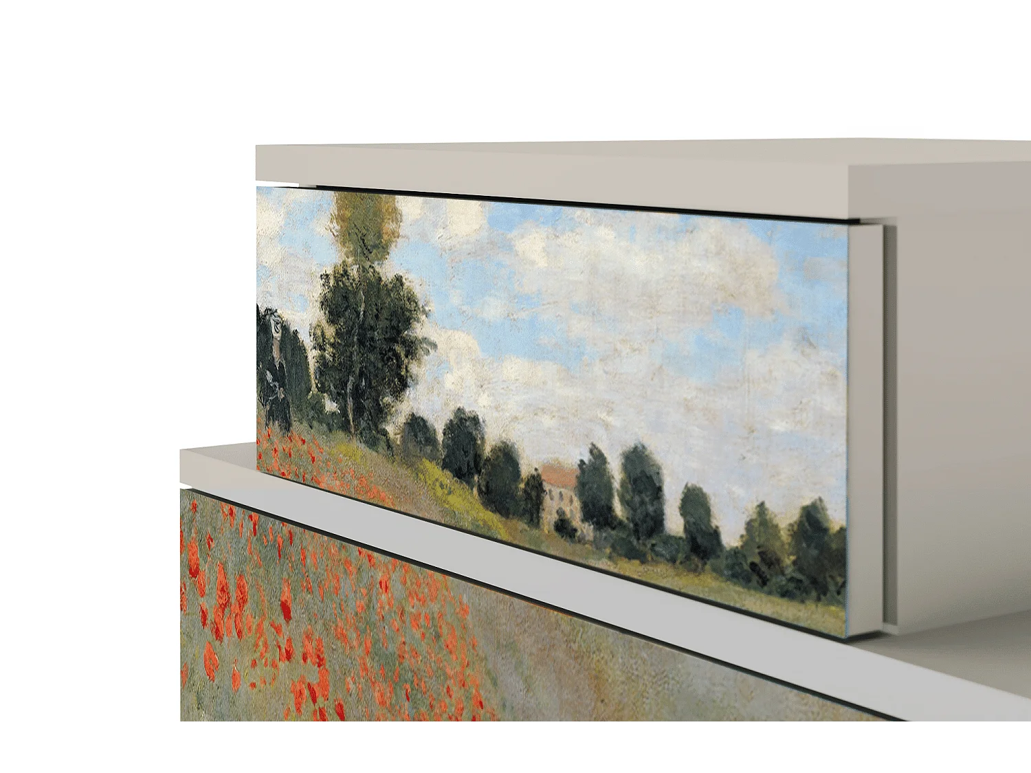 Table de nuit - 58х58х41 cm - NS1 - The Poppy Field   , Sable
